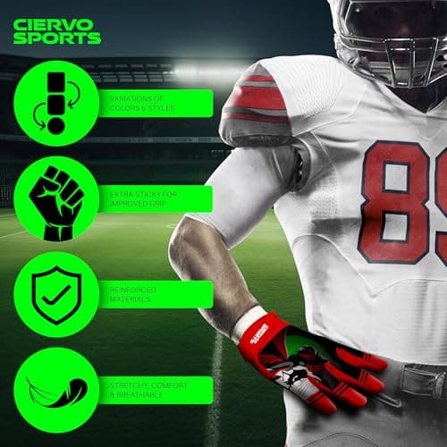 Non-Slip Football Gloves for Adults & Youth