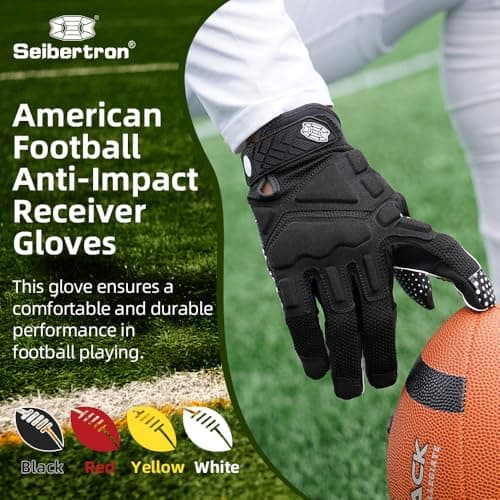 Seibertron Gel-Filled Anti-Impact football gloves for Adults and Youth
