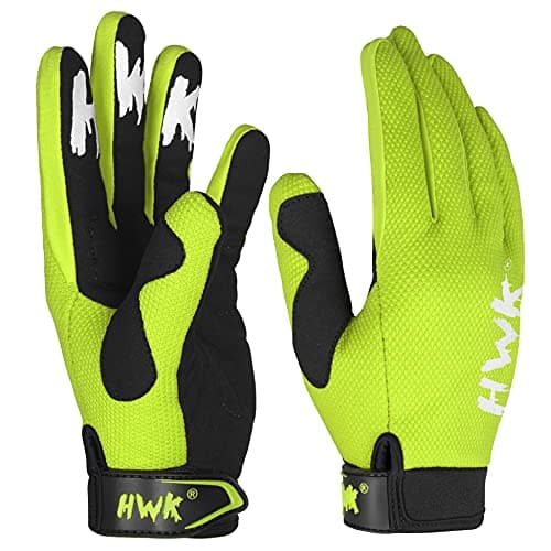 HWK Motorcycle Gloves for Men & Women | Motocross & Driving — Hi-Vis Green