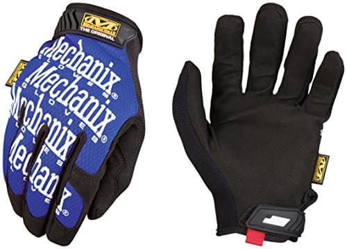 Mechanix Wear Original Synthetic Leather Safety Gloves, Durable Touchscreen Capable, Black, X-Large — Blue