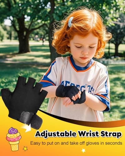 RIGWARL Kids' Protective Cycling Gloves for Hiking, Camping, Fishing