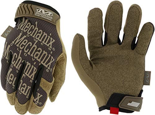 Mechanix Wear Original Synthetic Leather Safety Gloves, Durable Touchscreen Capable, Black, X-Large — Brown