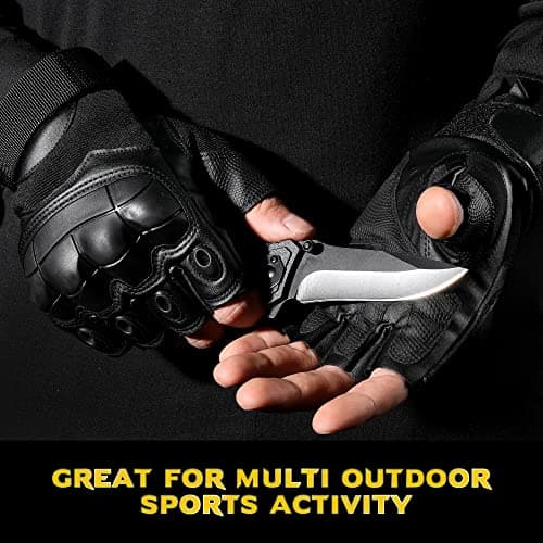 Tactical Fingerless Gloves for Motorbike & Motorcycle Riding