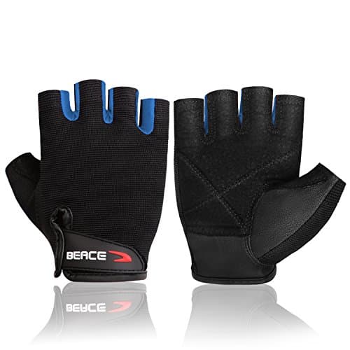 BEACE Anti-Slip Weight Lifting Gloves for Men & Women Fitness Training — Blue
