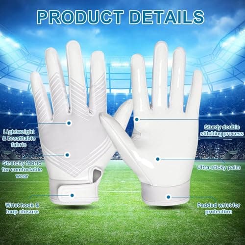 Football Gloves for Men, Youth, and Adults with Super Tacky Grip