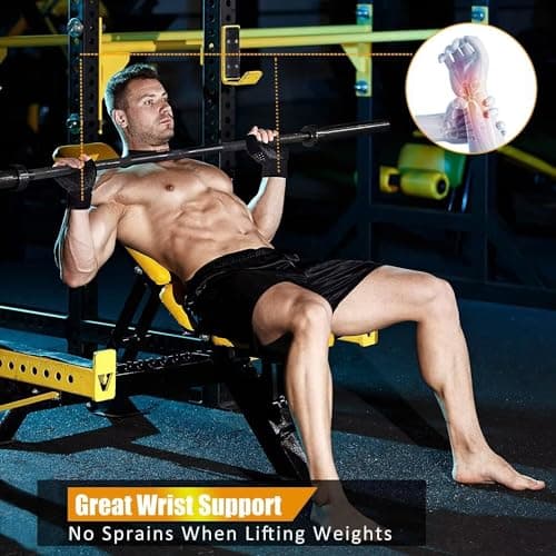 ihuan Breathable Weight Lifting Gloves: Fingerless Wrist Support | Enhanced Grip for Fitness Training
