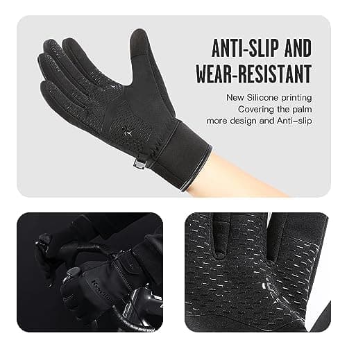 KynciLOR Women's Waterproof Winter Gloves for Cold Weather Snow Touchscreen Compatible