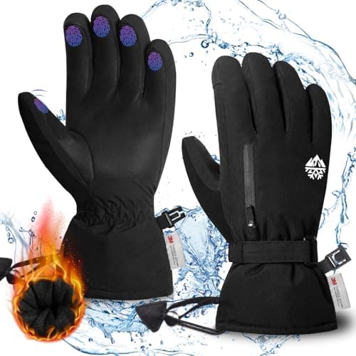 RIGWARL Men's & Women's Waterproof Touchscreen Ski Gloves with 3M Thinsulate Insulation