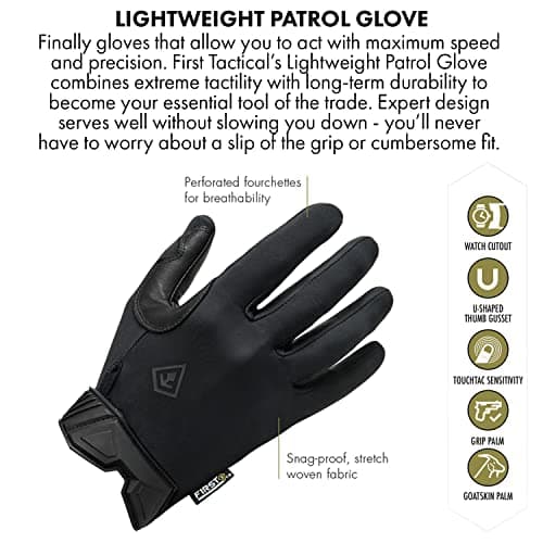 First Tactical Men's Lightweight Patrol Glove with Touchscreen Capability