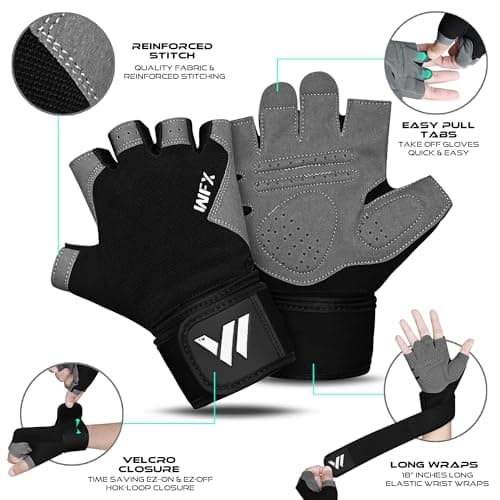 Anti-Slip Fitness Gloves for Weight Lifting - Shock Absorbing, Padded Grip, Breathable, Workout Support