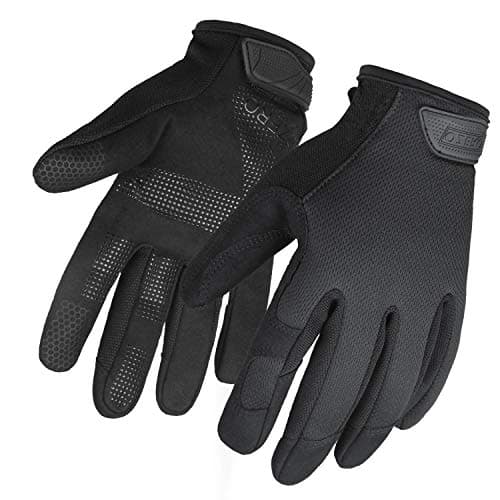 OZERO Men's Touch Screen Mechanic Gloves - Flexible, Excellent Grip, Heavy Duty, Black, S/M/L/XL