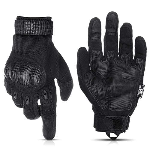 Tactical Shooting Gloves for Men and Women with Touchscreen - Durable and Comfortable — Black