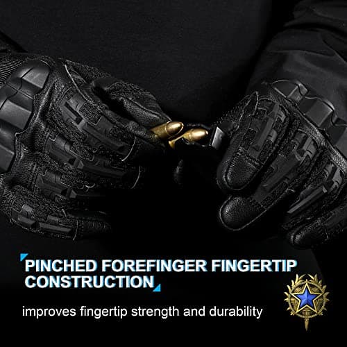 Tactical Rubber Gloves for Men Touchscreen Compatible Motorcycle Hunting