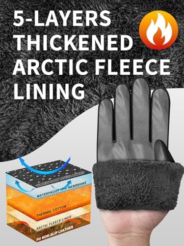 ARFNKIM Waterproof Touchscreen Winter Gloves -20℉ Men Women Ski Thermal