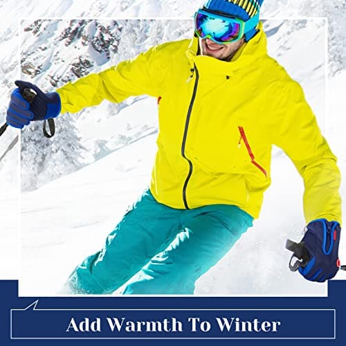 Zhanmai 3-Pair Outdoor Winter Touchscreen Gloves for Men & Women Windproof Waterproof Thermal