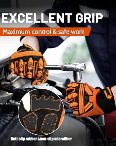 RIGWARL Impact Gloves with TPR Protector for Men & Women