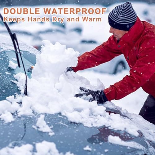 ihuan Winter Gloves for Men and Women, Waterproof and Windproof Touchscreen Finger Warm Thermal