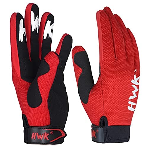HWK Motorcycle Gloves for Men & Women | Motocross & Driving — Red