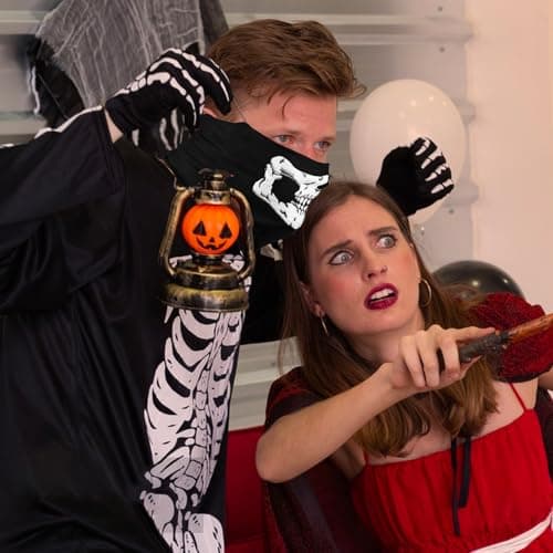 VEAGINS Halloween Skeleton Gloves for Adult Cosplay Party