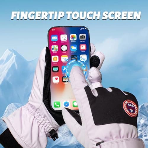 RIGWARL Touchscreen Compatible Ski Gloves - Waterproof & Insulated