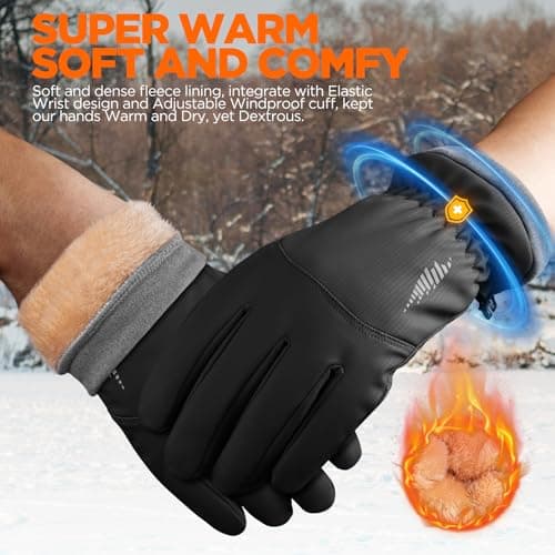RivMount Winter Waterproof Ski Gloves Warm Touchscreen Compatible Men Women