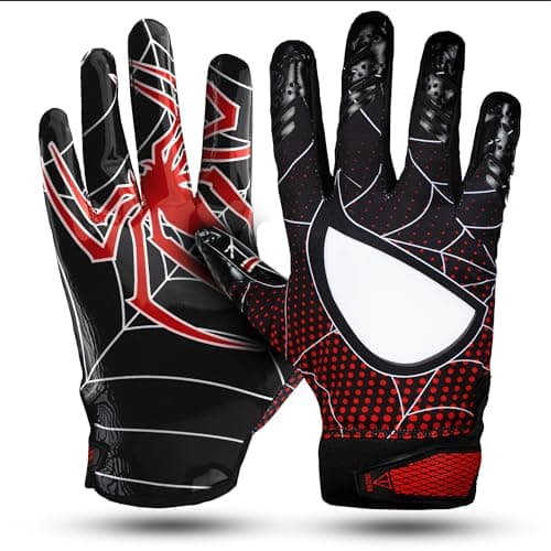 Pro Elite Football Gloves - Super Sticky Tacky Grip, Skin-Tight Receiver Gloves - Men's Sizes