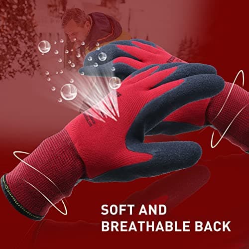 LOCCEF Winter Work Gloves for Men and Women, Freezer Grade Thermal Insulated Grip