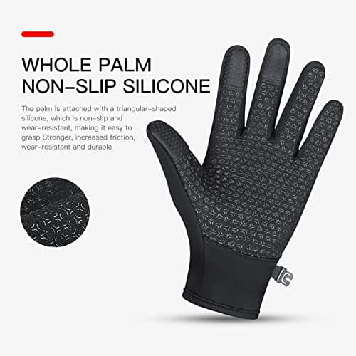 Temei Winter Waterproof Windproof Gloves for Men and Women - Touch Screen Compatible