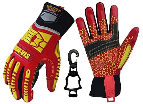 Seibertron HIGH-VIS Rigger Cut5 Gloves CE EN388 Oil & Gas Drilling Protection — Hrc5+1 Glove Clip