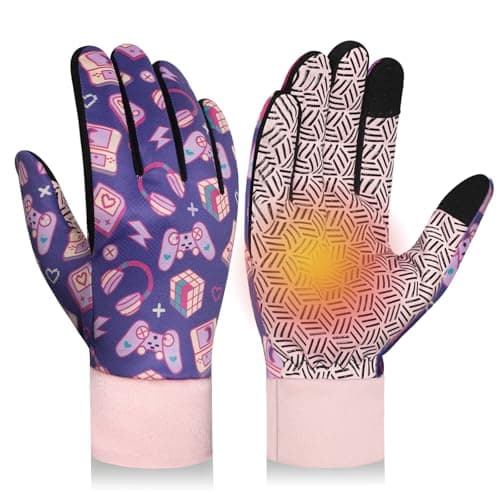 RIGWARL Upgraded Wool Winter Gloves, Waterproof & Touch Screen Compatible, Perfect Gifts for Men and Women — 112 Plus-(75% Warm&water-resistant)-Purple game