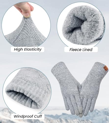 Women's Touchscreen Winter Gloves - REACH STAR Warm & Elastic Thinsulate Lining