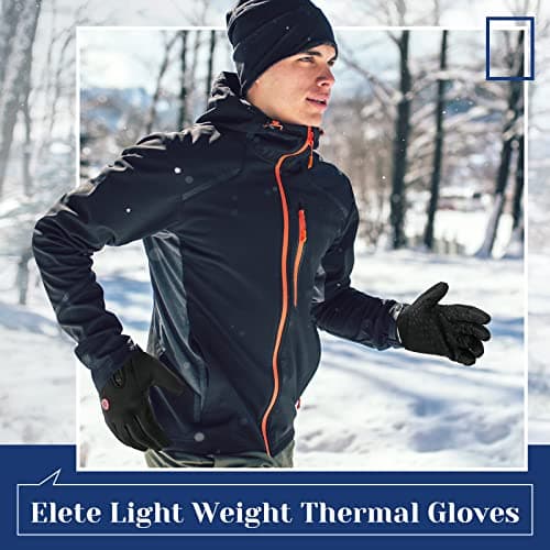 Zhanmai 3-Pair Outdoor Winter Touchscreen Gloves for Men & Women Windproof Waterproof Thermal
