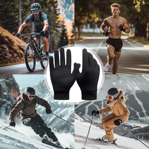 VigorGlove Warm Winter Anti-Slip Touch Screen Gloves with Thermal Fleece Lining