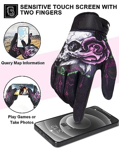 RIGWARL touch screen non-slip skeleton gloves for cycling enthusiasts.