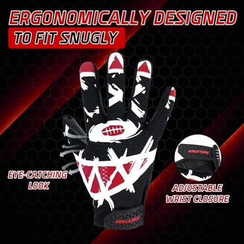 Sticky Football Gloves for Youth Boys and Girls