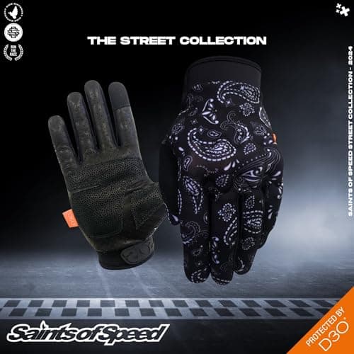 Saints of Speed Motorcycle Gloves – Knuckle Protection, Touchscreenatoiallowedpalmsstdirtbikeriding