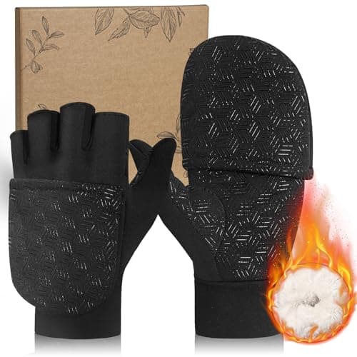 Winter Warm Waterproof Gloves Men Women — T129 Plus-(75% Warm&water-resistant)-black