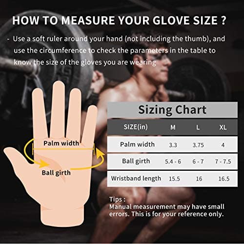 Padded Wrist Wrap Gym Gloves for Men and Women