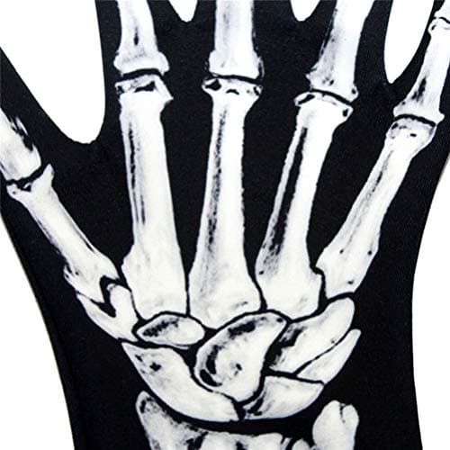 BESTOYARD Scary Halloween Skull Ghost Gloves Cosplay Accessories