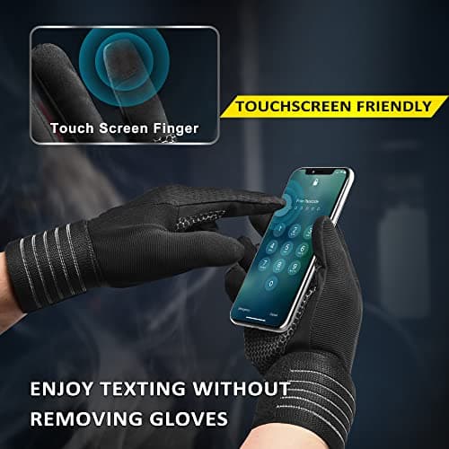 ihuan Full-Finger Workout Gloves for Men: Gym Weight Lifting Gloves for Deadlift