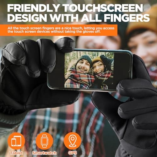 RivMount Winter Waterproof Ski Gloves Warm Touchscreen Compatible Men Women