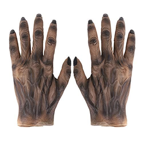 MioCloth Scary Halloween Skeleton Claw Hand Gloves Costumes for Adults