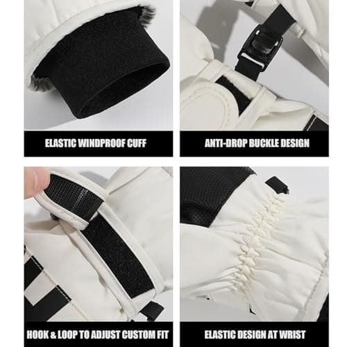 RIGWARL Mens Waterproof Warm Winter Ski Gloves