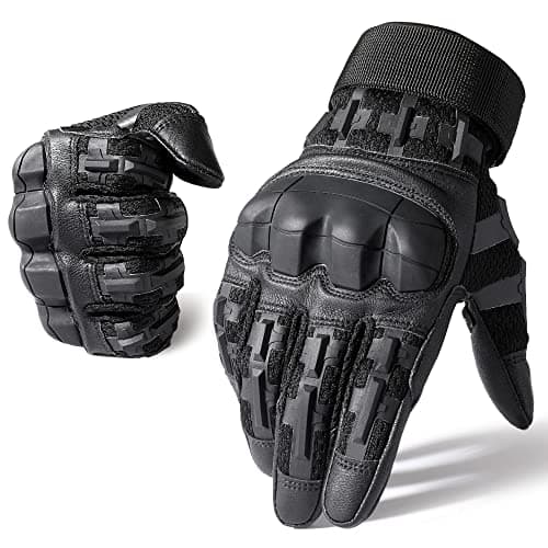 Tactical Rubber Gloves for Men Touchscreen Compatible Motorcycle Hunting