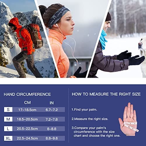KynciLOR Women's Waterproof Winter Gloves for Cold Weather Snow Touchscreen Compatible