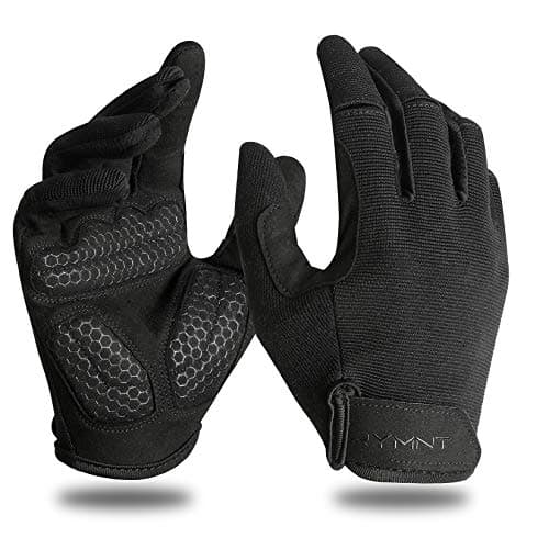 Anti-Slip Full Fingers Gym Gloves for Weight Lifting & Fitness — Black