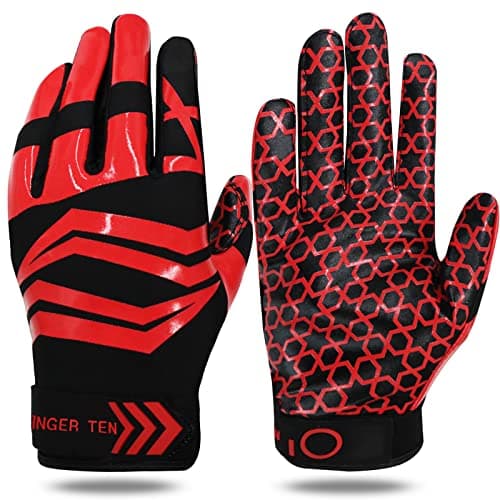 Non-Slip Silicone Football Gloves for Adults & Youth Lightweight Flexible Receiver Gloves