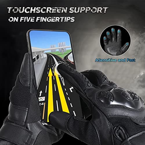 Motorcycle Tactical Gloves for Men: Anti-Slip & Touch Screen Compatible-Rubber Guard Protective