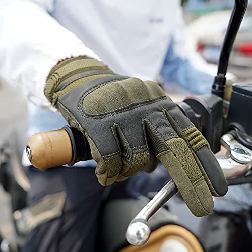 AXBXCX Men's Motorcycle Gloves - Touchscreen Capable, Ultimate Protection, Durable for Outdoor Activities