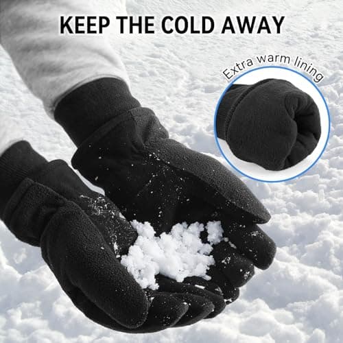 OZERO Deerskin Leather Winter Gloves -30°F Windproof & Water-resistant